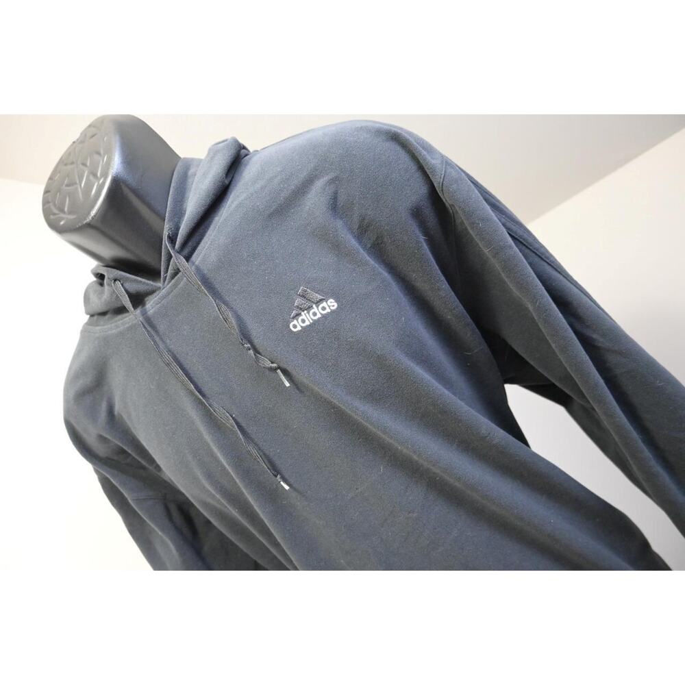 Adidas Hoodie Pull Over Black Performance Athletic Sweater Mens Size‎ XL